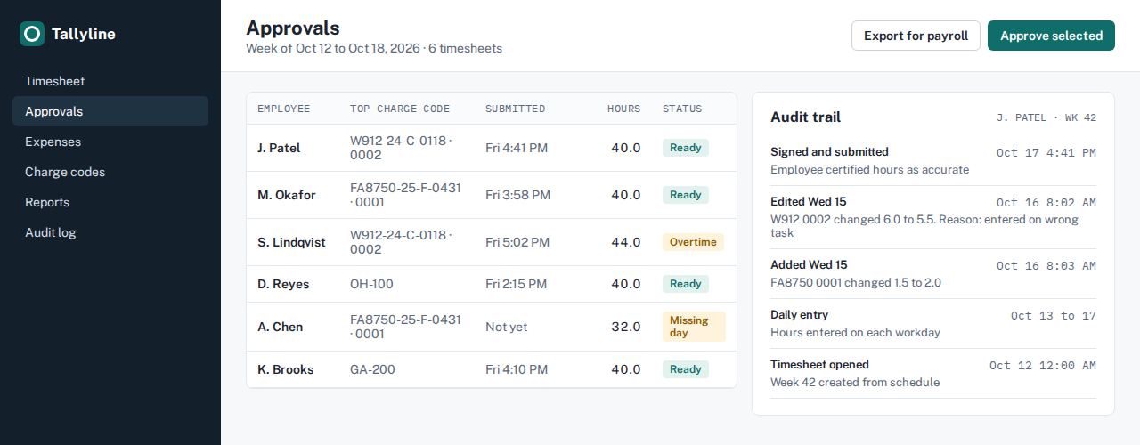 Tallyline screenshot